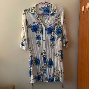 JULIA Button Up Shirt Dress, Size Small